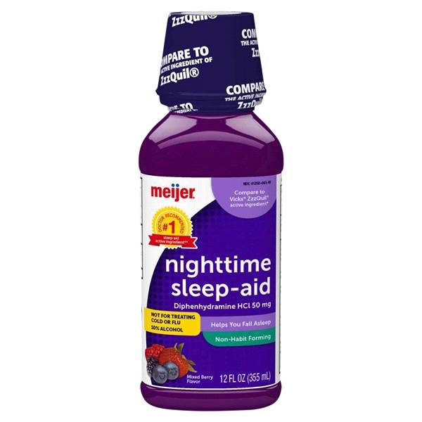 Meijer Night Time Sleep-Aid Liquid