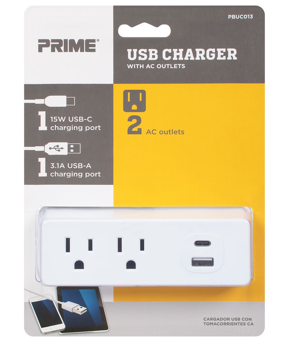 Prime Usb Charger With Ac Outlets