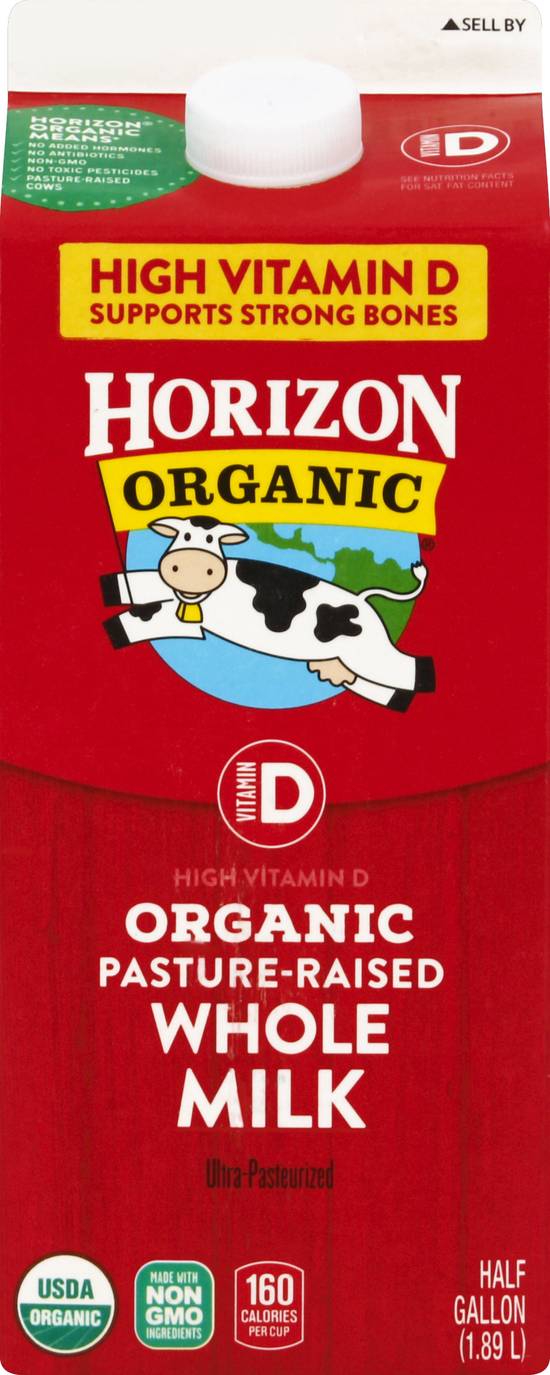 Horizon Organic Organic High Vitamin D Ultra Pasteurized Whole Milk (64 fl oz)