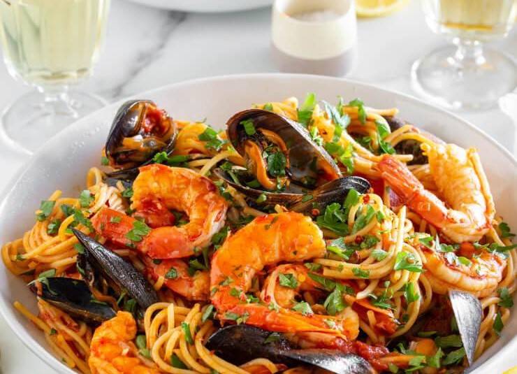Spaghettis fruits de mer