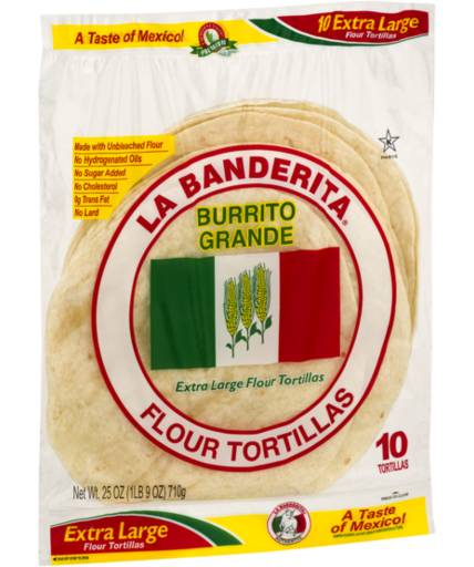 La Banderita Burrito Tortilla (710g, 10 pack)