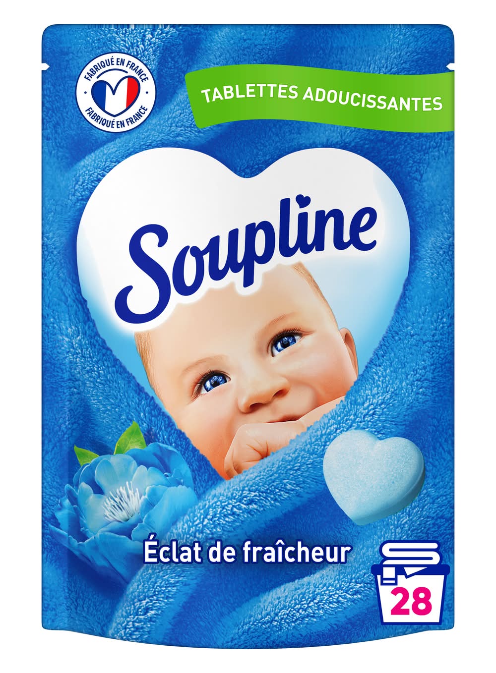Soupline - Adoucissant tablettes cœurs éclat de fraîcheur (28)