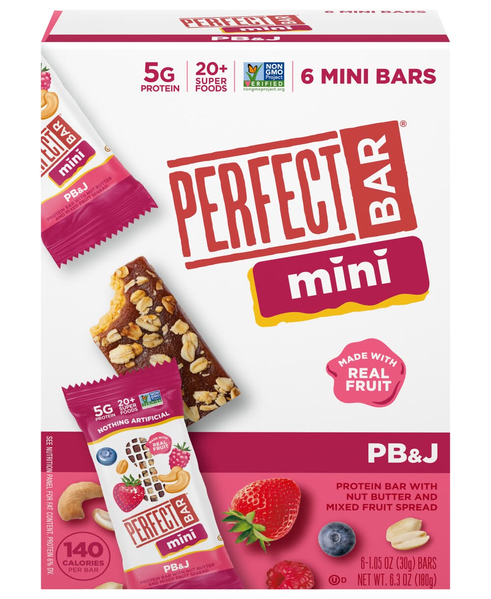 Perfect Bar Mini Refrigerated Protein Bars, Pb & J (6.3 oz, 6 ct)