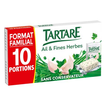 Fromage à Tartiner Ail Et Fines Herbes TARTARE - les 10 portions de 16 g