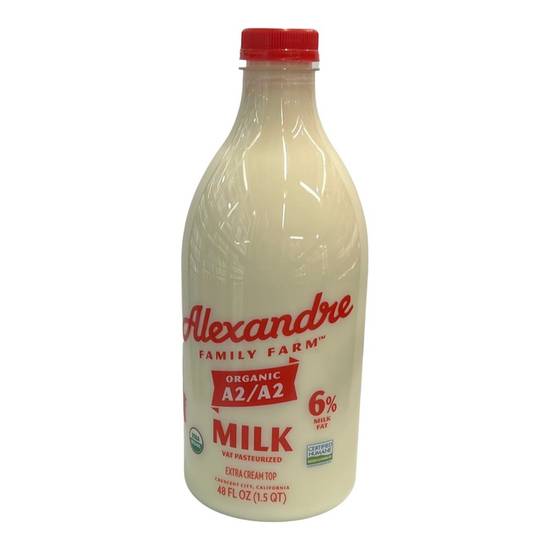 Alexandre Family Farm Organic A2 Milk Extra Cream Top (48 fl oz)