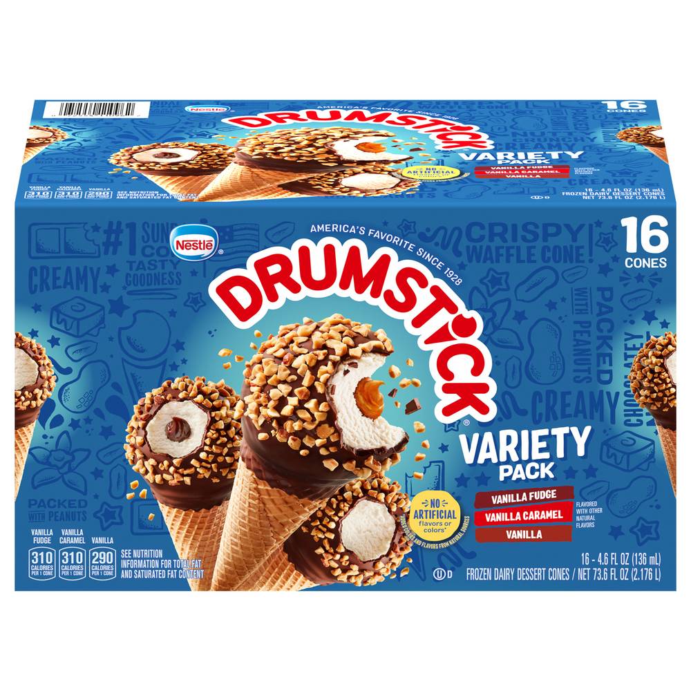 Nestlé Drumstick Original Sundae Cone Variety pack (16 ct)