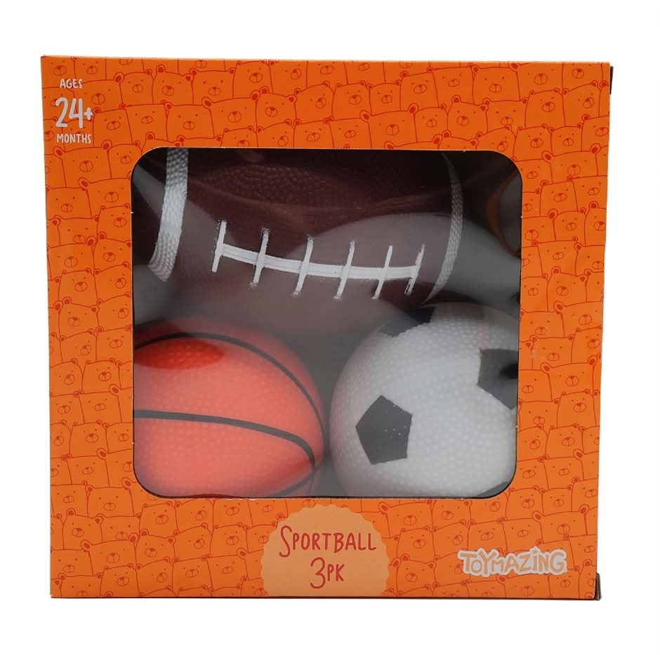 Action Assorted Sports Balls Ages 3+ Year (3 ct)