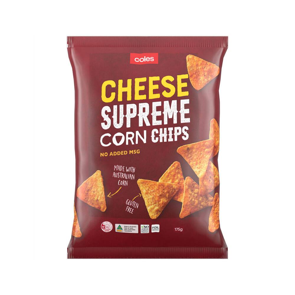 Coles Supreme Cheese Corn Chips 