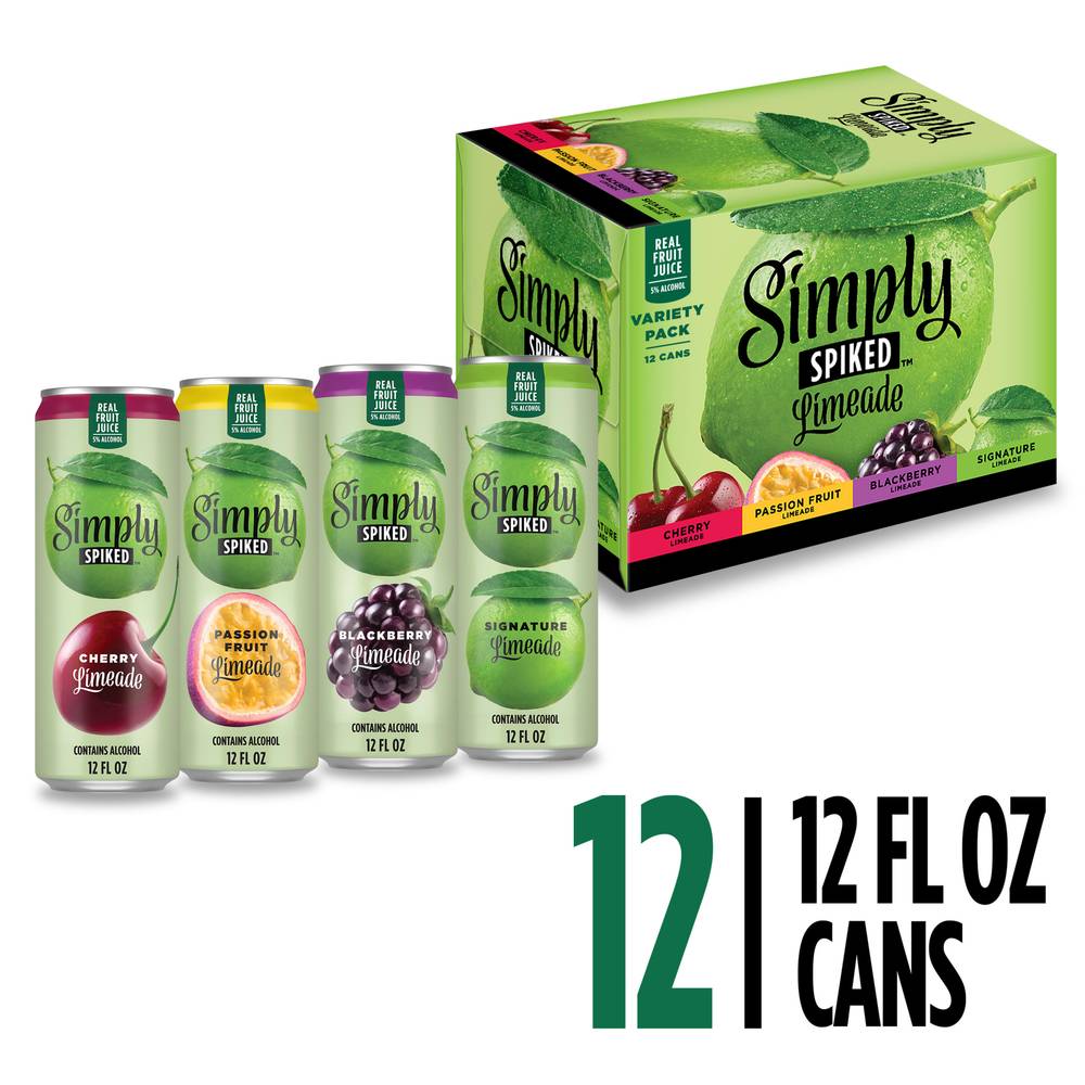 Simply Spiked Limeade Beer, Assorted Flavor (12 x 12 fl oz)