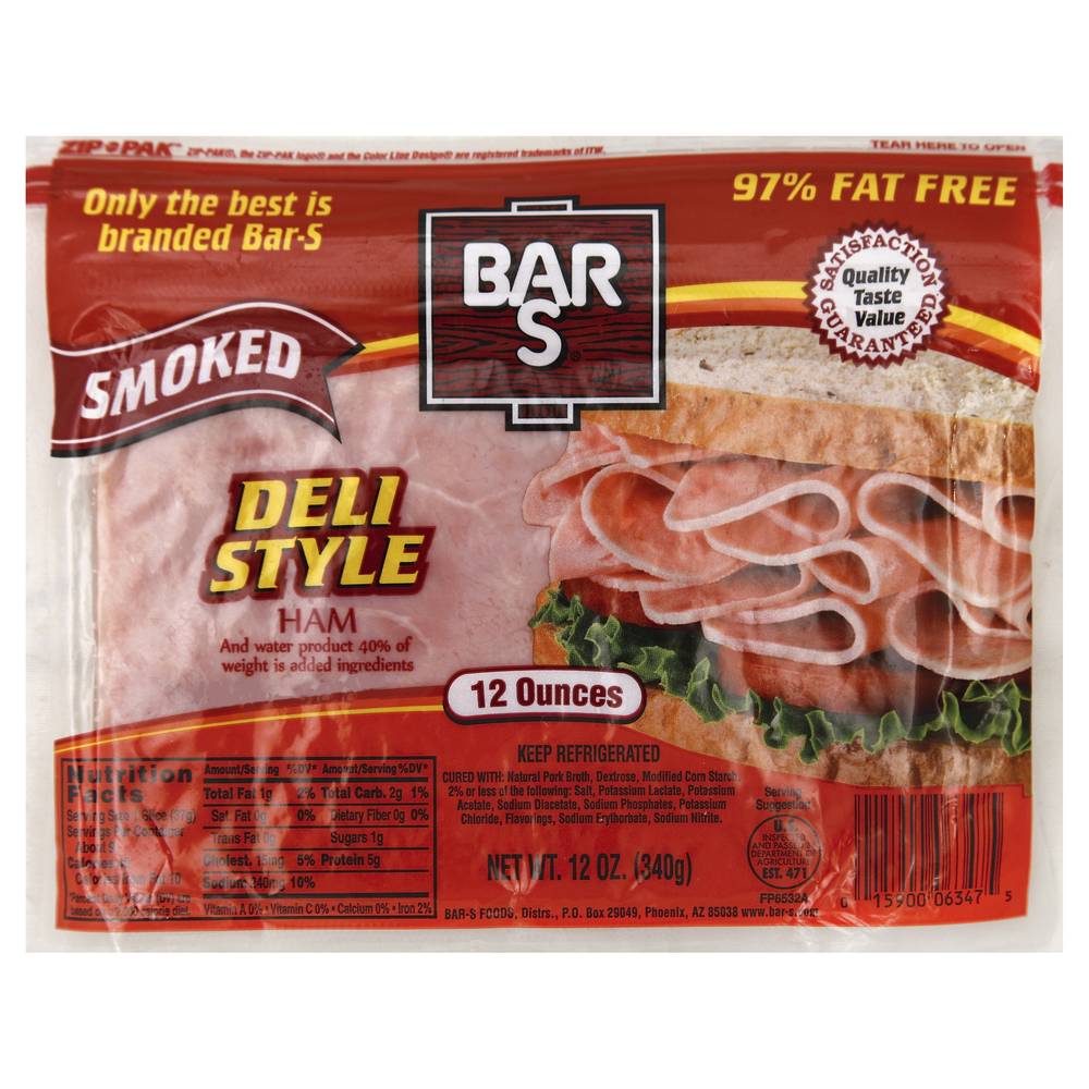 Bar-S Smoked Deli Style Ham (12 oz)