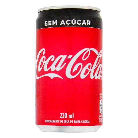 Coca-cola refrigerante sabor original sem açúcar (220 ml)
