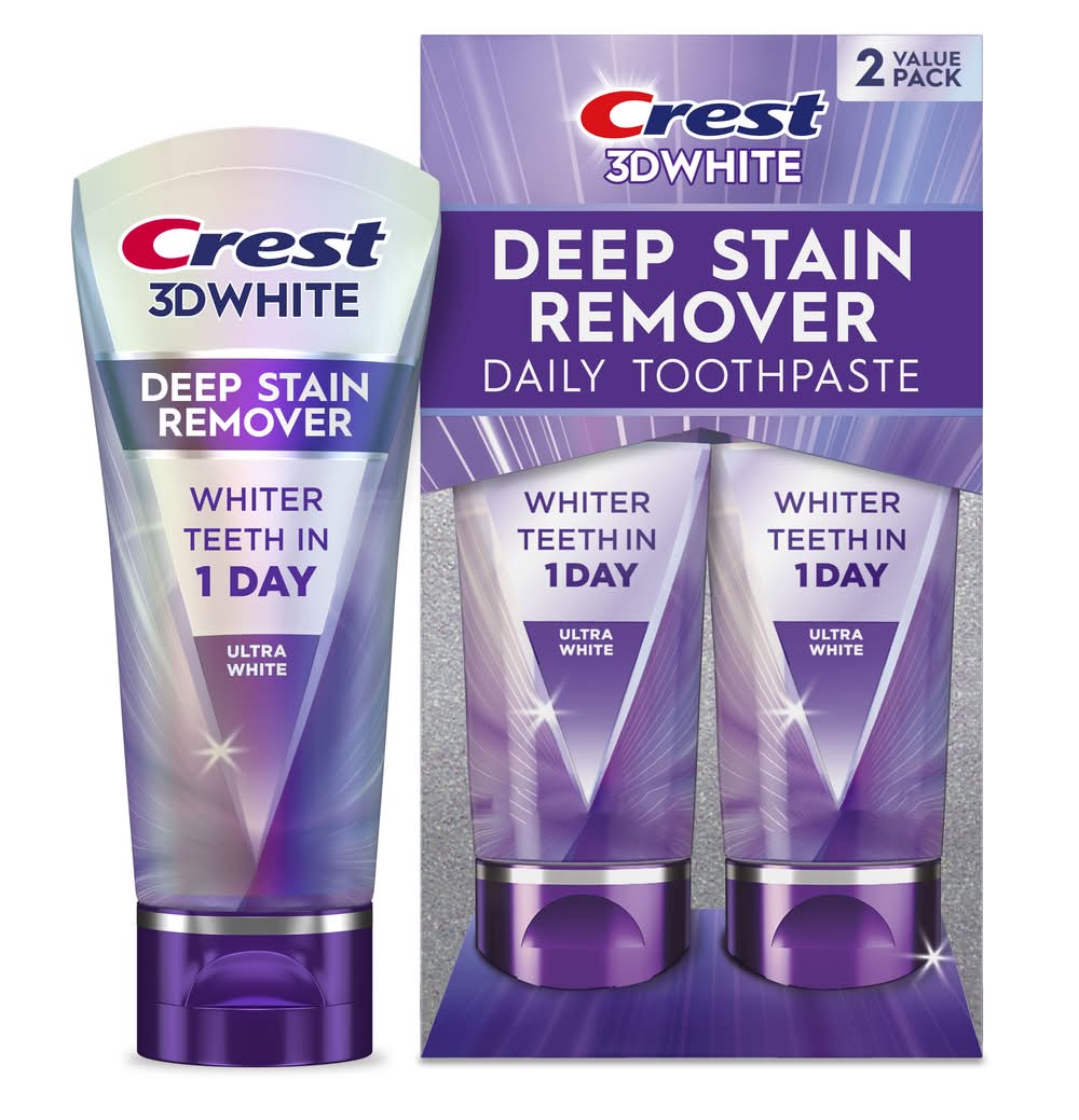 Crest Toothpaste 3dwhite Deep Stain Remover Ultra White (4.2 oz, 2 ct)