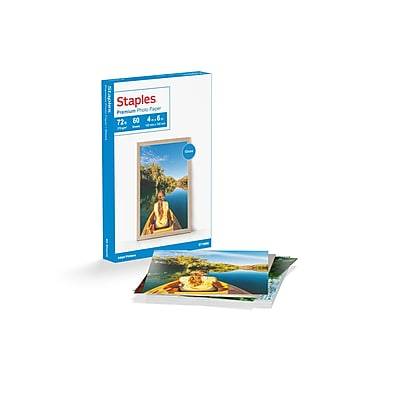Staples Premium Glossy Photo Paper, 4W x 6L, 60/Pack (19898-CC)