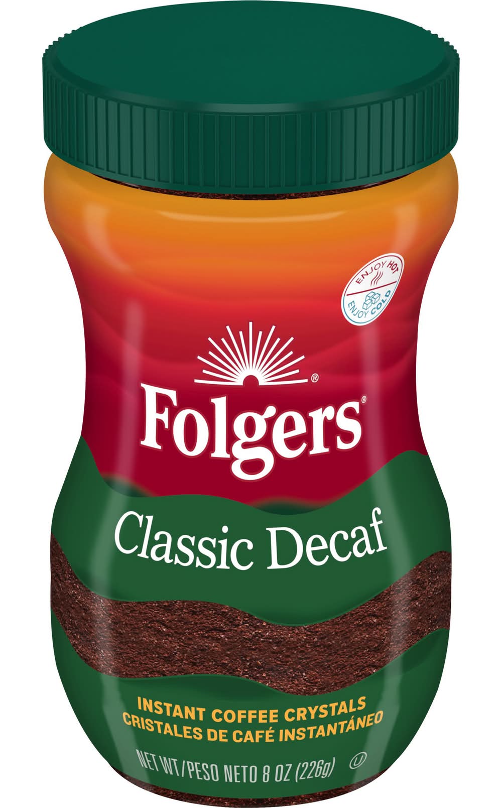 Folgers Classic Decaf Instant Coffee Crystals (8 oz)