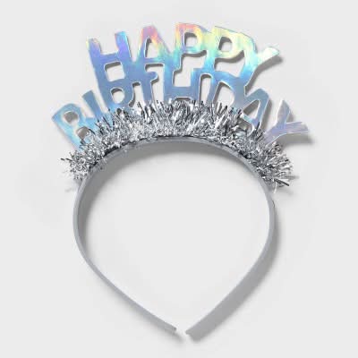 Spritz Goh Headband Party Tiara, Silver