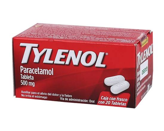 Tylenol paracetamol 500 mg (20 tabletas)