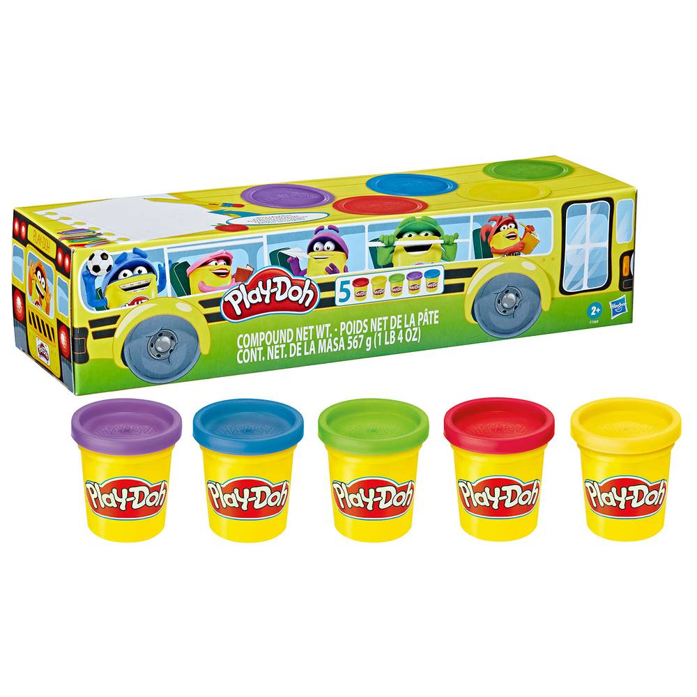 Play-Doh · Pack latas bus escolar (5 un)