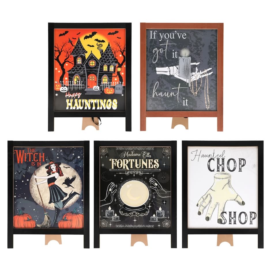 Assorted Designs Halloween Easel Sign, XL