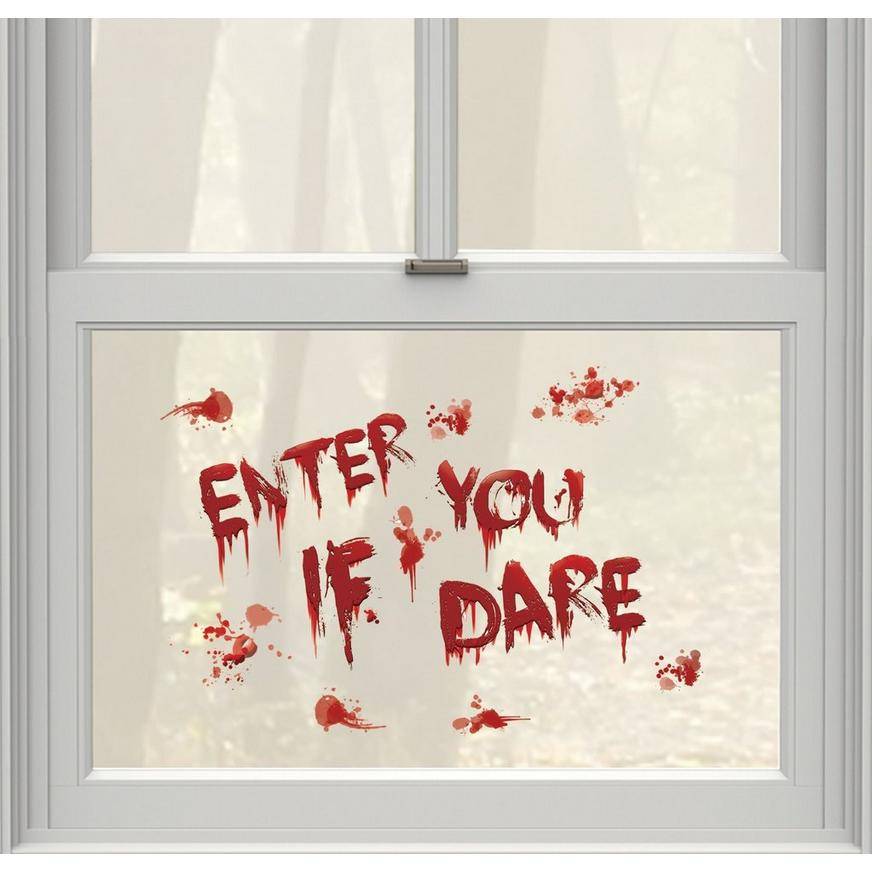 Party City Enter If You Dare Bloody Cling Decals (13 ct)