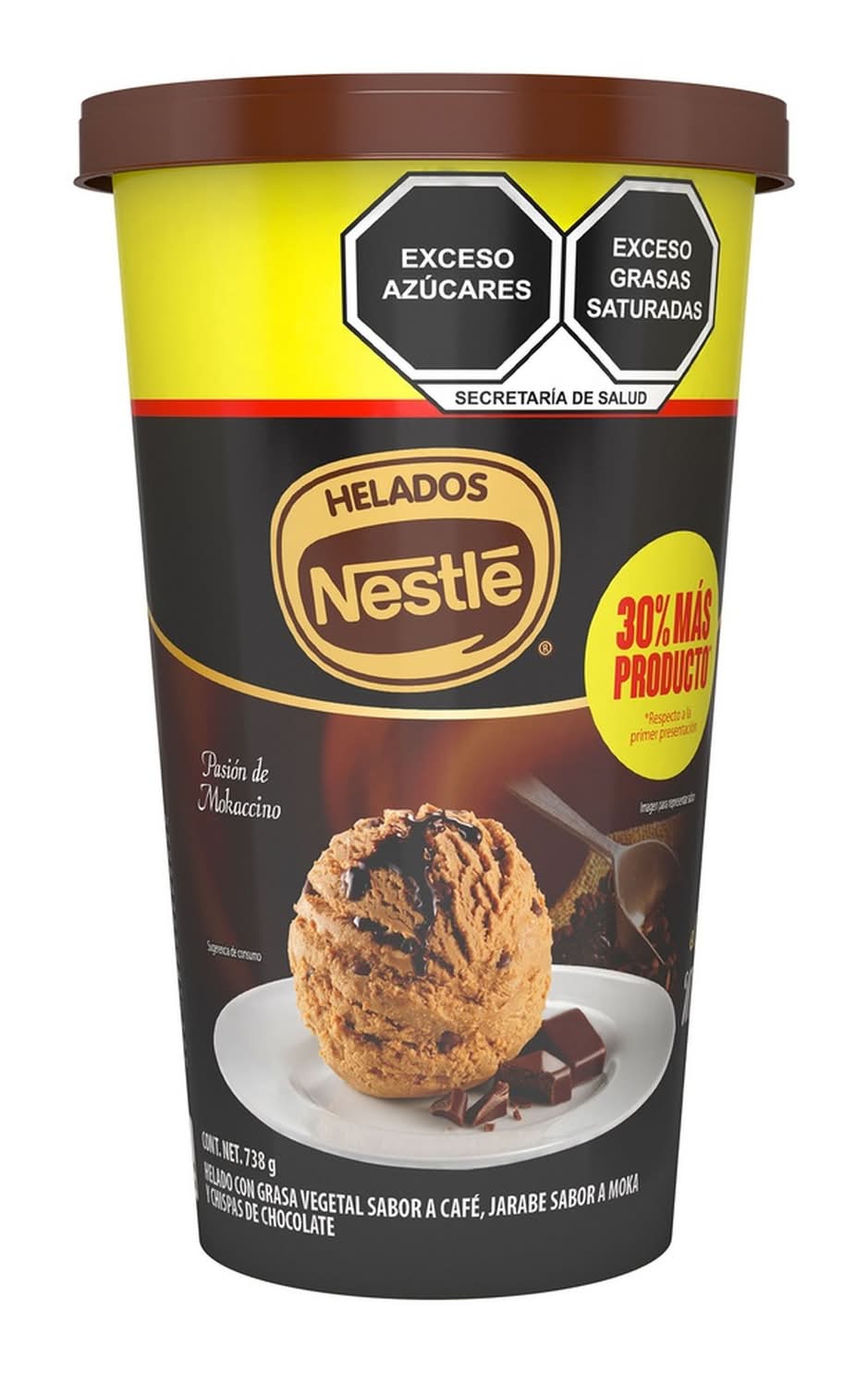 Helados Nestlé · Helado con chispas de chocolate, pasión de mokaccino (738 ml)