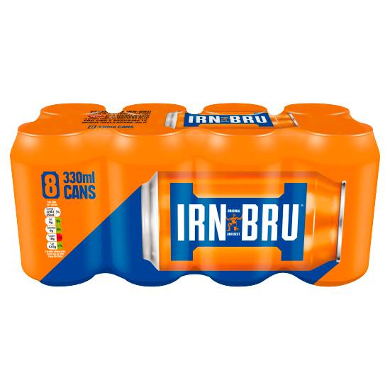 Irn-Bru Sparkling Flavoured Soft Drink (8 ct, 330 ml)
