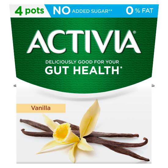 Activia Vanilla, Gut Health Yogurt (4 pack)