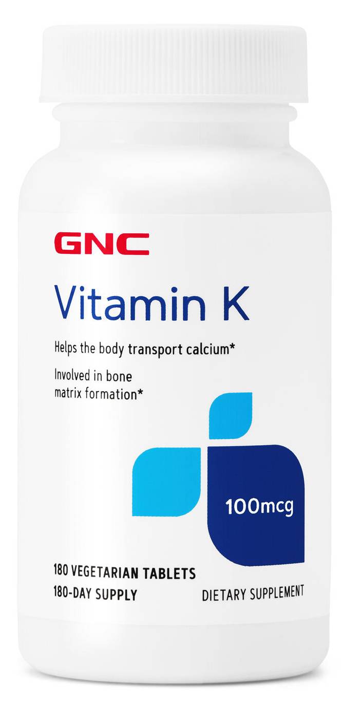 GNC Vitamin K 100mcg Vegetarian Tablets (180 ct)