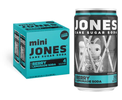Jones Soda, Berry-Lemonade (4 x 7.5 fl oz)