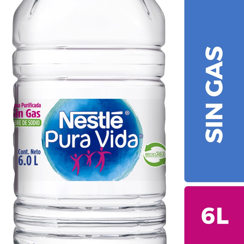 Nestlé · Pura vida agua purificada sin gas (6 L)