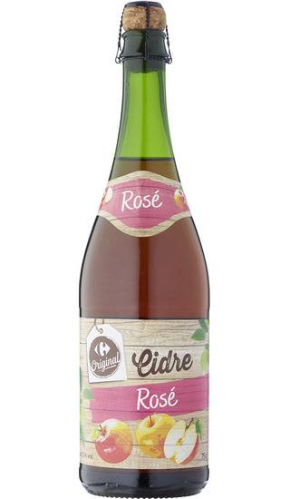 Cidre rosé CARREFOUR ORIGINAL - La bouteille de 75cL