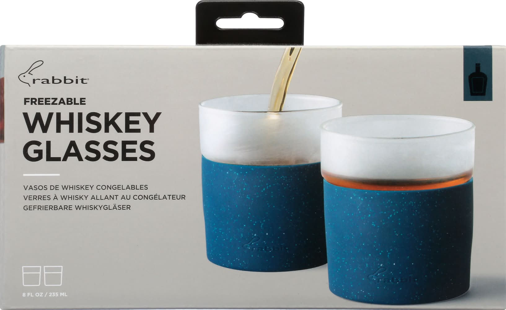 Rabbit Freezable Whiskey Glasses2 Count Speckled Navy (2 ct)