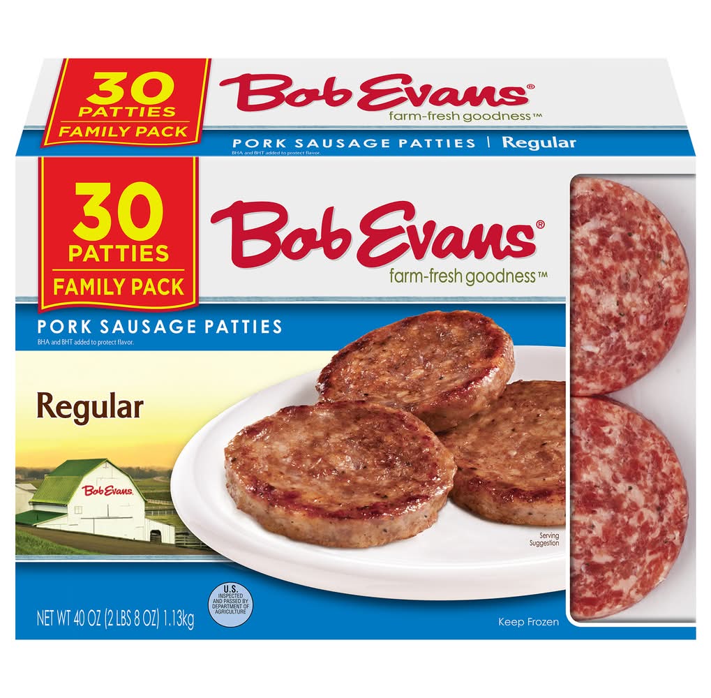 Bob Evans Pork Sausage Patties (40 oz, 30 ct)