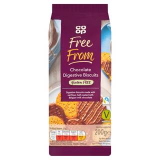 Co Op Free From Chocolate Digestive Biscuits 200g