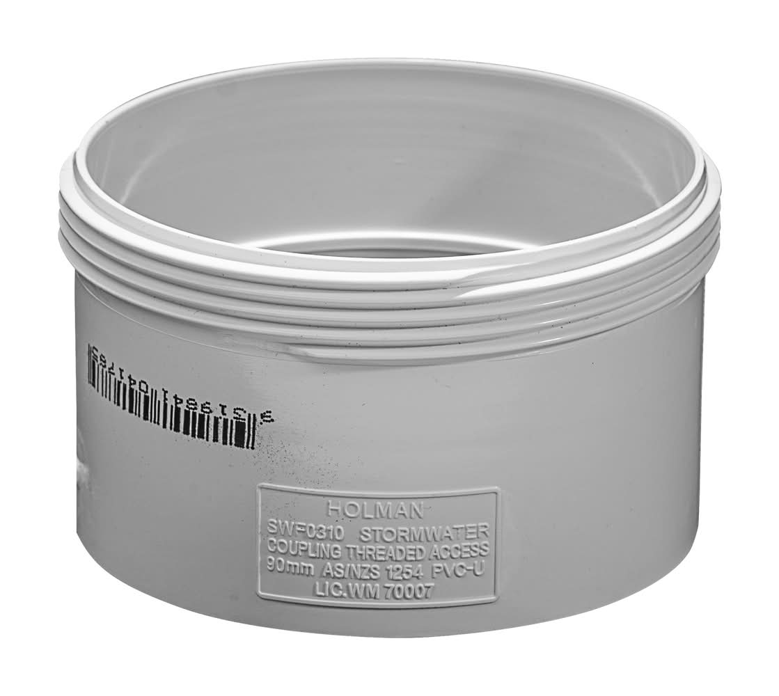 Holman 90mm PVC Stormwater Threaded Access Coupling