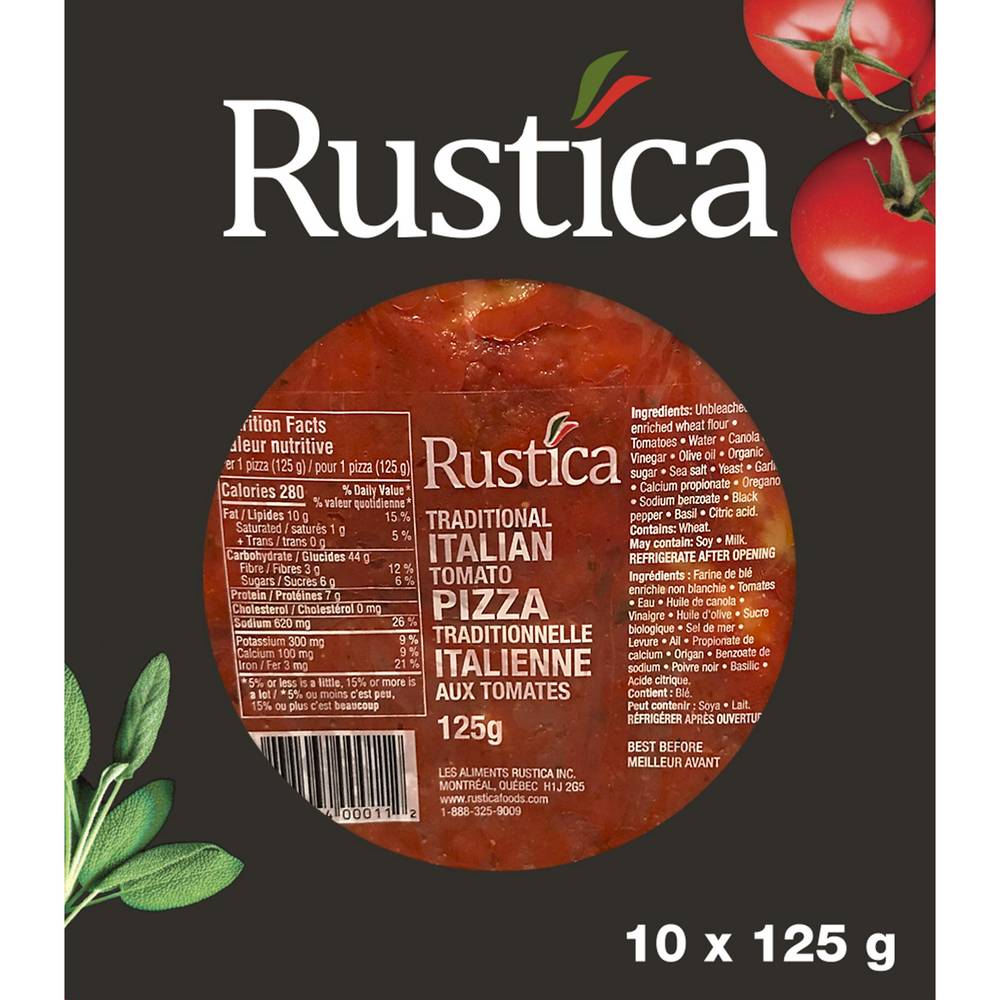 Pizza Aux Tomates Rustica Italienne 10X125G Ecsl16