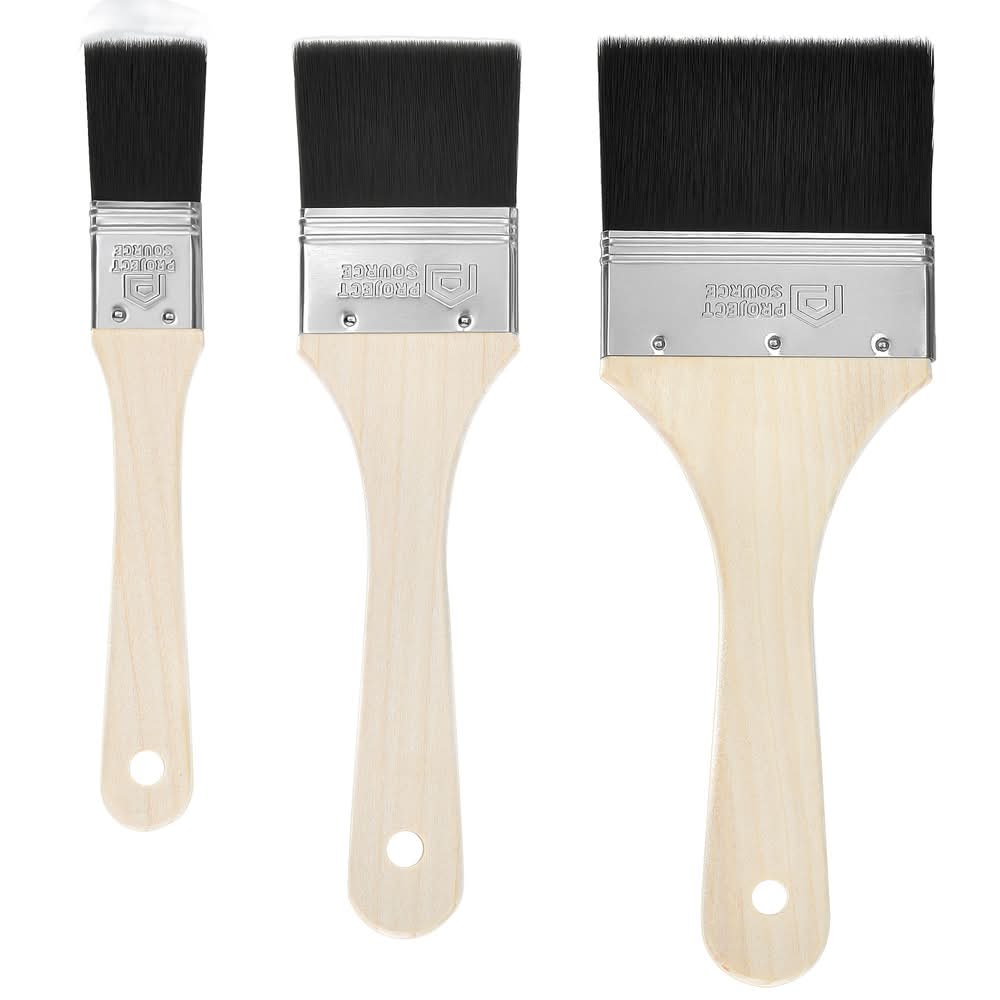 Project Source Multiple Sizes Reusable Flat Specialty Craft Brush 3 -Pack