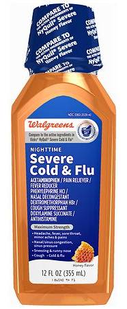 Walgreens Nighttime Severe Cold and Flu Relief (12 fl oz)