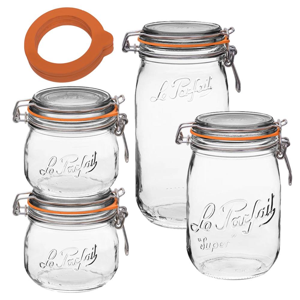 Le Parfait Super Canning Jars, Set of 4