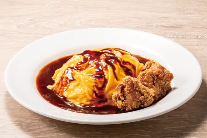 【S6】とろ～り卵とチーズのオムライス &唐揚げ
