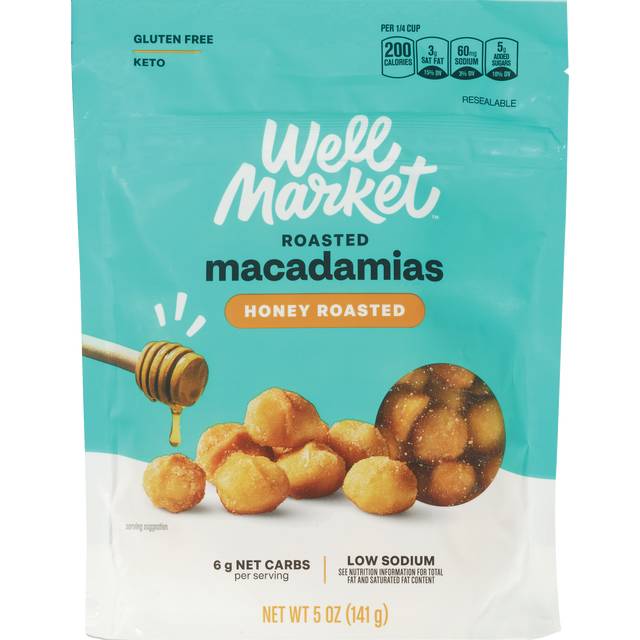 Well Market, Honey Roasted Macadamia Nuts, 5 Oz