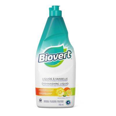 Bio-vert savon à vaiselle liquide au parfum de fraîcheur d'agrumes biologique (700 ml) - citrus fresh scented liquid dish soap (700 ml)