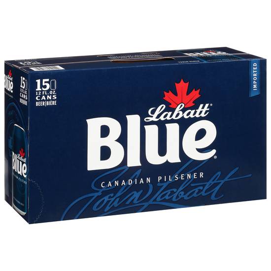 Labatt Blue Canadian Pilsener Imported Beer (15 ct, 12 fl oz)