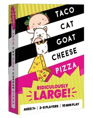 Dolphin Hat Games Aco Cat Goat Cheese Pizza Ridiculously Large Card Game For Age 7+