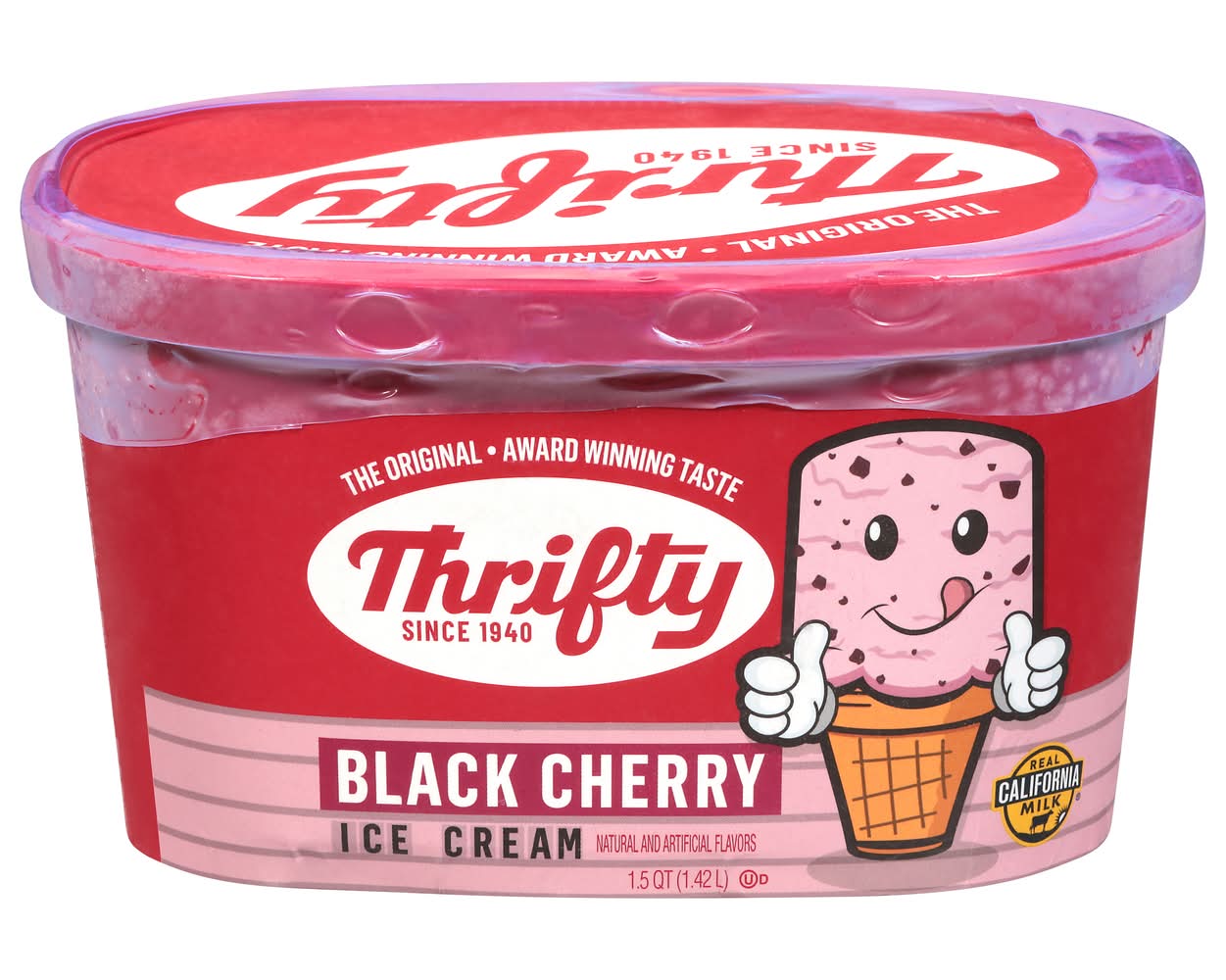 Thrifty Ice Cream, Black Cherry (1.5 qt)