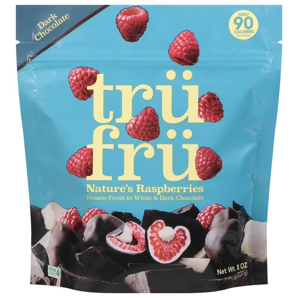 Tru Fru White and Dark Chocolate Nature's Raspberries (8 oz)