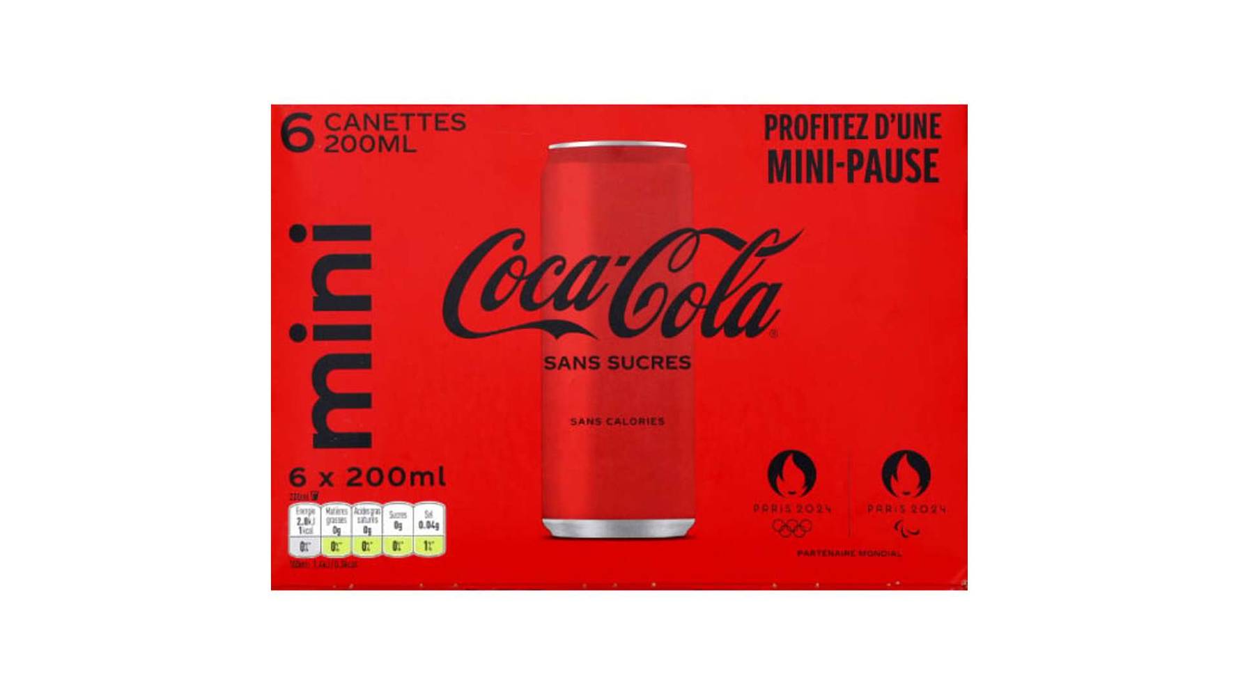 Coca-Cola - Soda sans sucres (6 x 200ml)