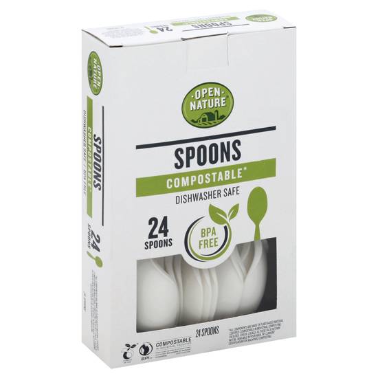 Open Nature Compostable Spoons (24 ct)