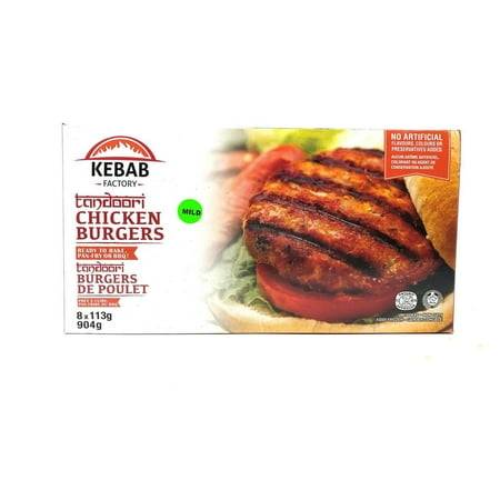 KEBAB FACTORY Tandoori Chicken Burgers (113 g, 8 ct)