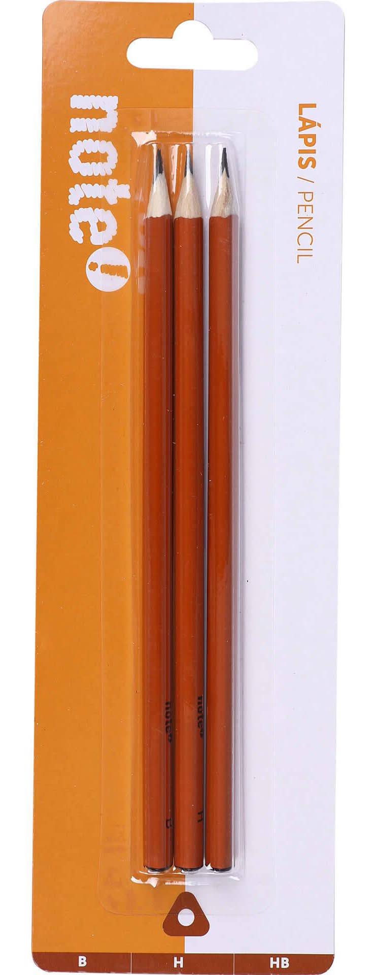 Lápis Grafite HB, H, B Note! (3 un)