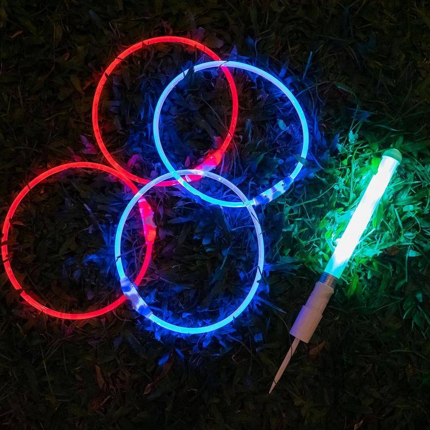 Light-Up LED Ring Toss Game Set, 5pc